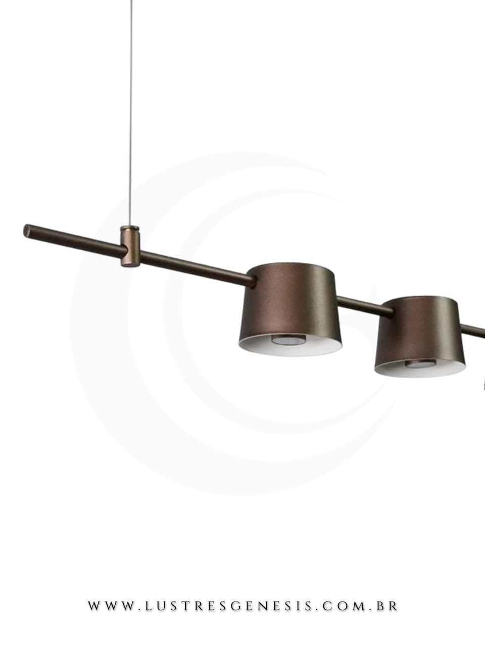 Pendente de Teto Nina B5 Aluminio LED Integrado Lustre para Mesa de Jantar, Balcao de Cozinha, Bancada Area Gourmet e Quarto Casal